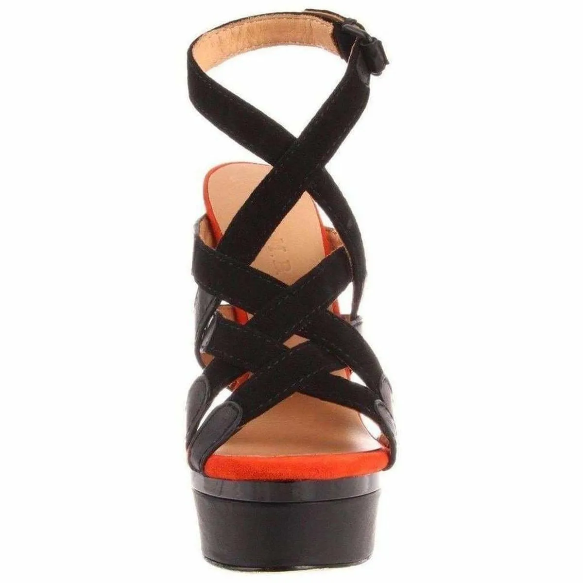 L.A.M.B. Elegant 'Imoden' Black High Heel Caged Sandals