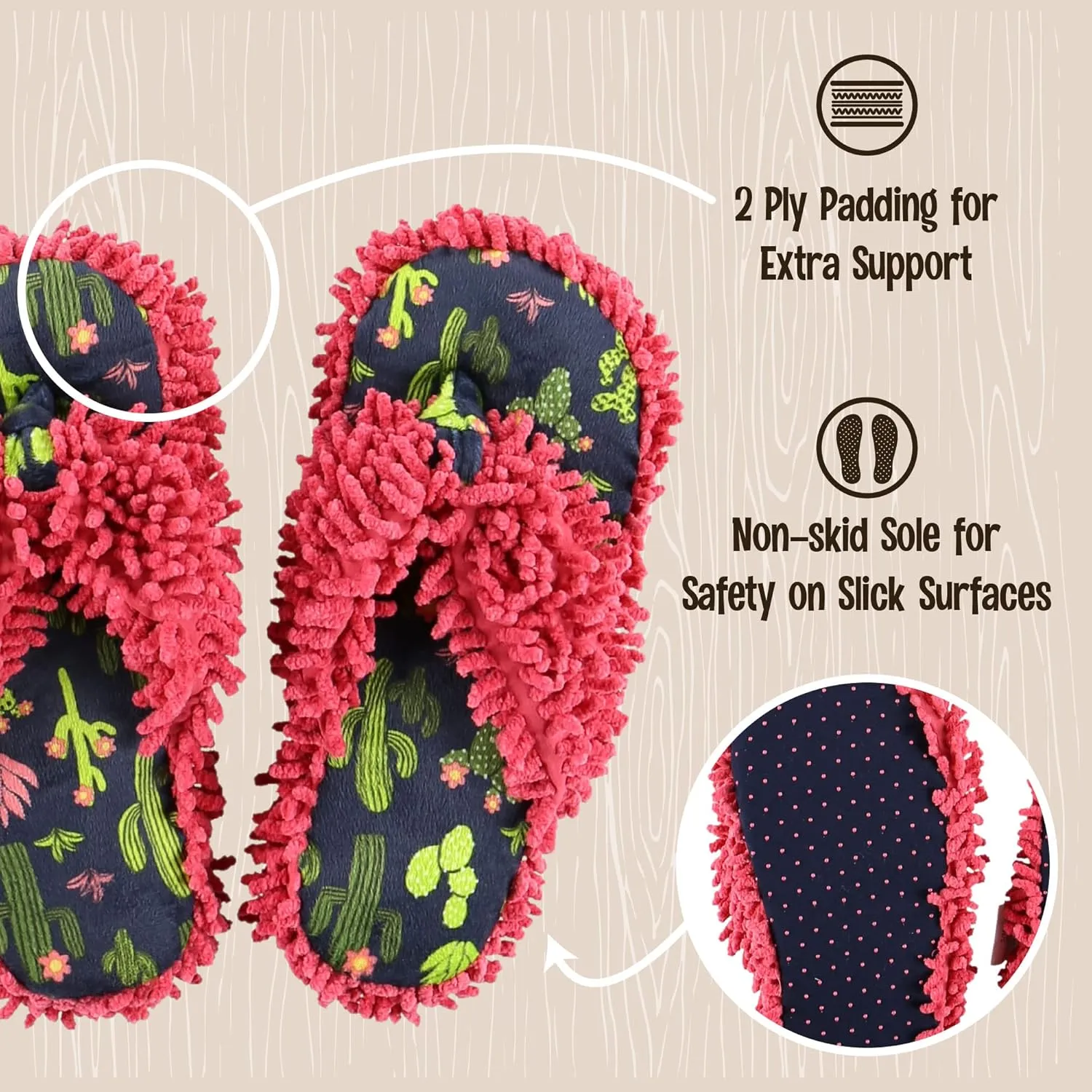 Lazy One Spa Flip-Flop Slippers for Women, Girls' Fuzzy House Slippers