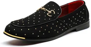 LCQL Men's Luxury Velvet Penny Loafer Shoes Noble Slip-on Suede Loafers Smoking Slippers Plus Size 7-13