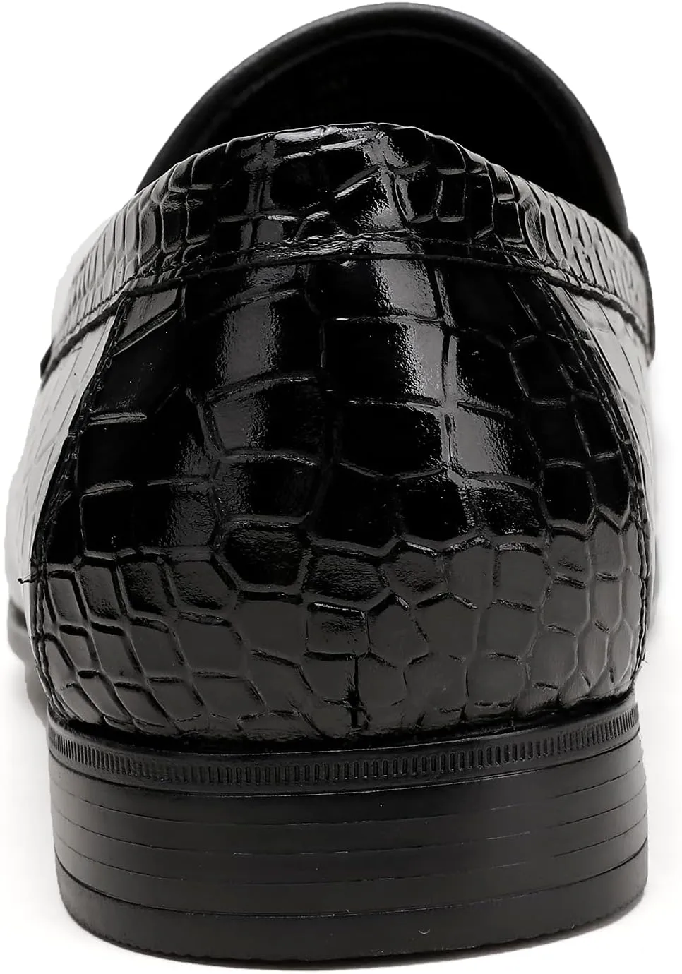 Leather Classic Tassels Loafer for Mens, Fashion Alligator Printed Tassel Dress Shoes Business Wedding Slip-on Penny Loafer Party Shoes for Men