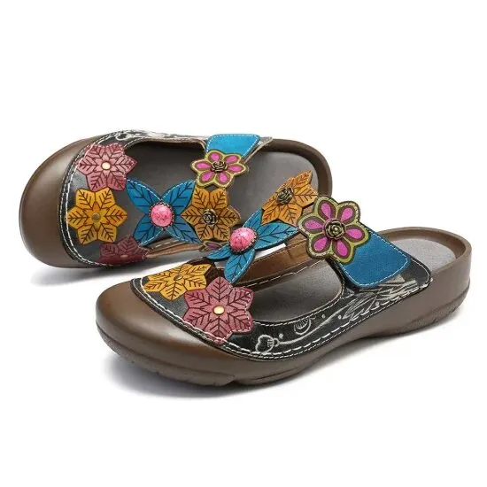 Leather Hook & Loop Lightweight Flip-flop