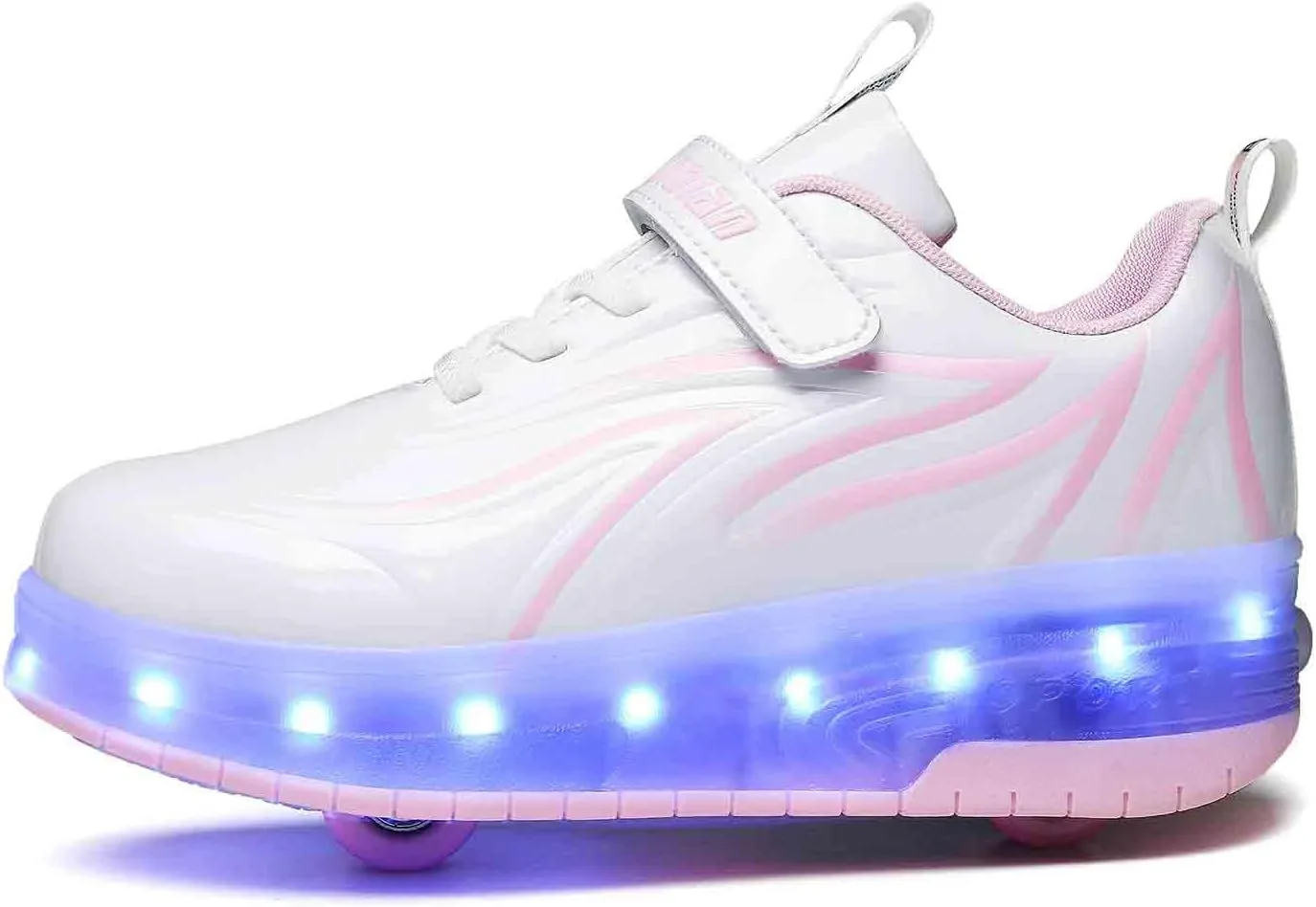 LED Light Up Kids Roller Skate Shoes with 2 Wheels,USB Rechargeable Rallar Shoe Sneakers for Boys Girls Birthday Thanksgiving Christmas Day