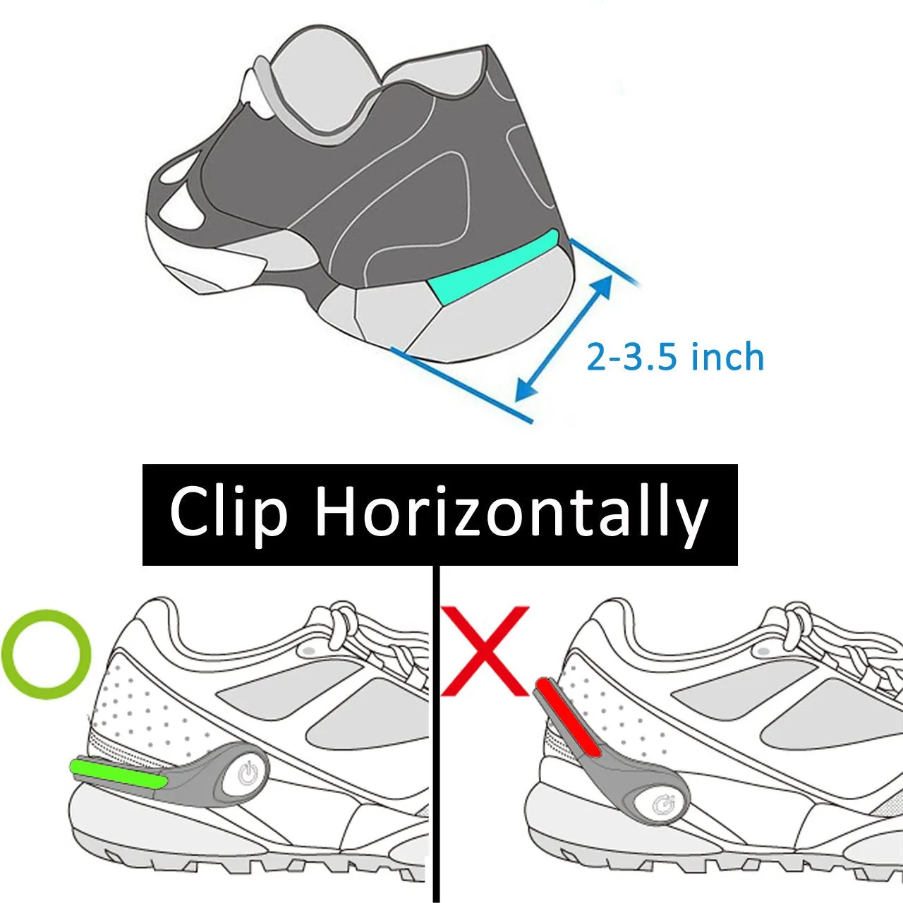 LED Luminous Lighting Shoe Clip Night Running Safety Sports Protect Warning Tool (Pink)
