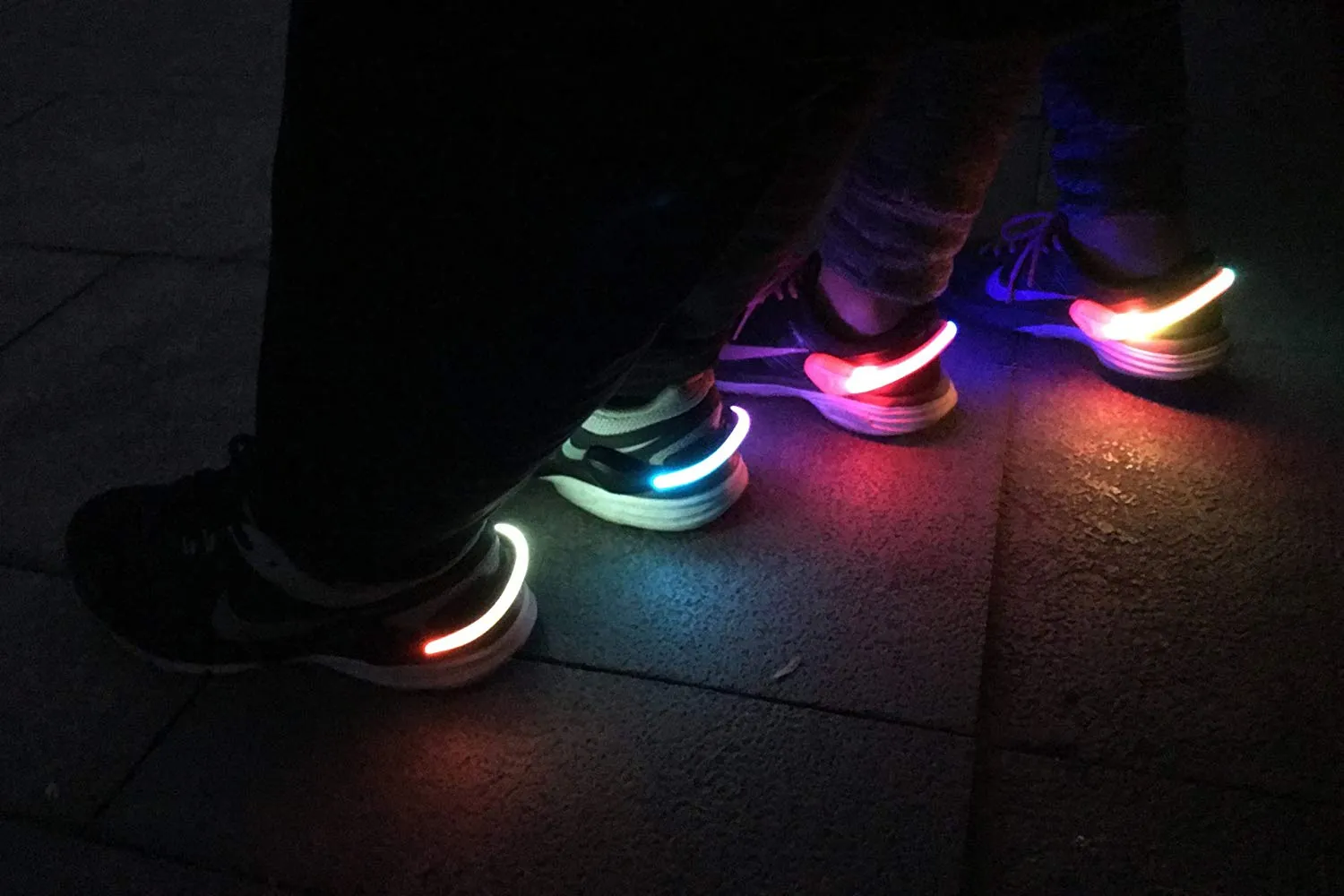 LED Luminous Lighting Shoe Clip Night Running Safety Sports Protect Warning Tool (Pink)