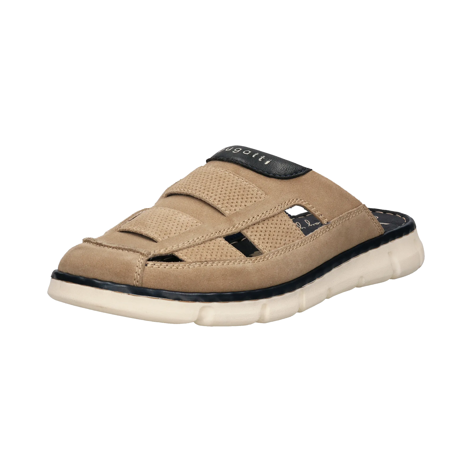 Leder Pantoletten beige