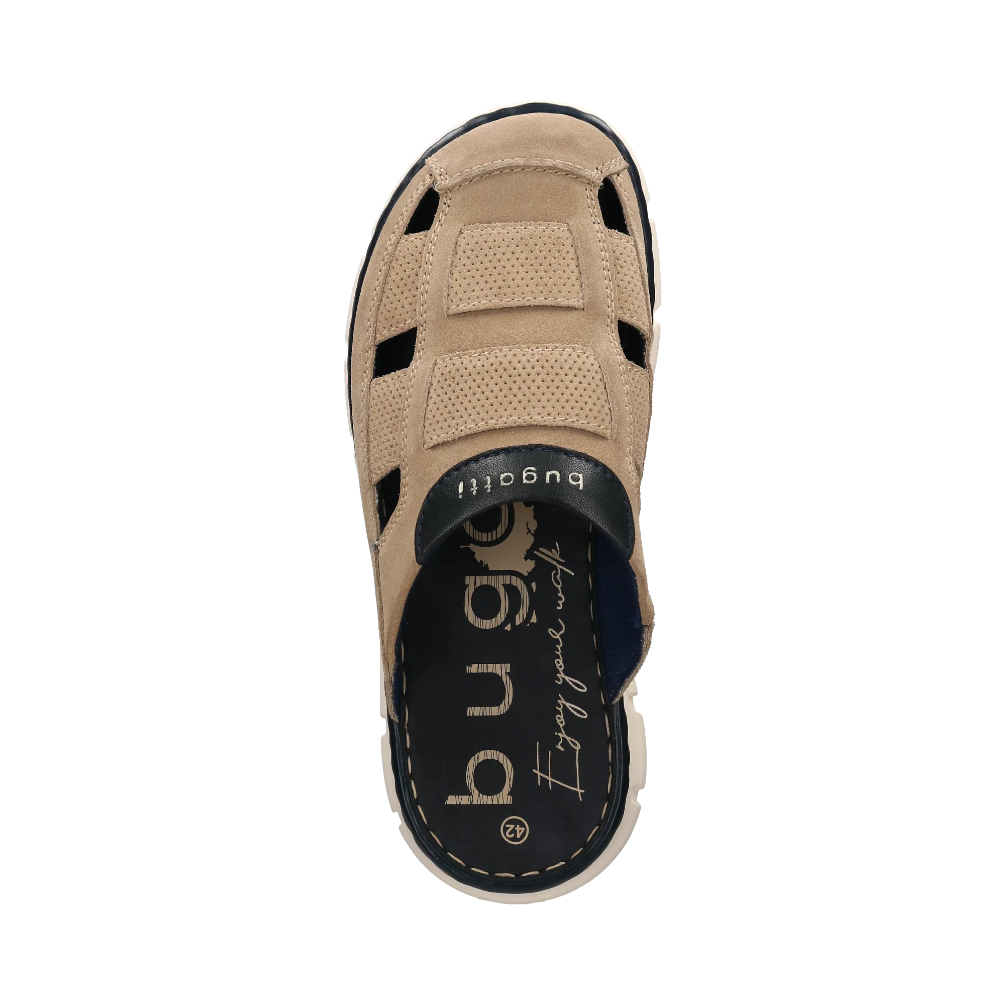 Leder Pantoletten beige