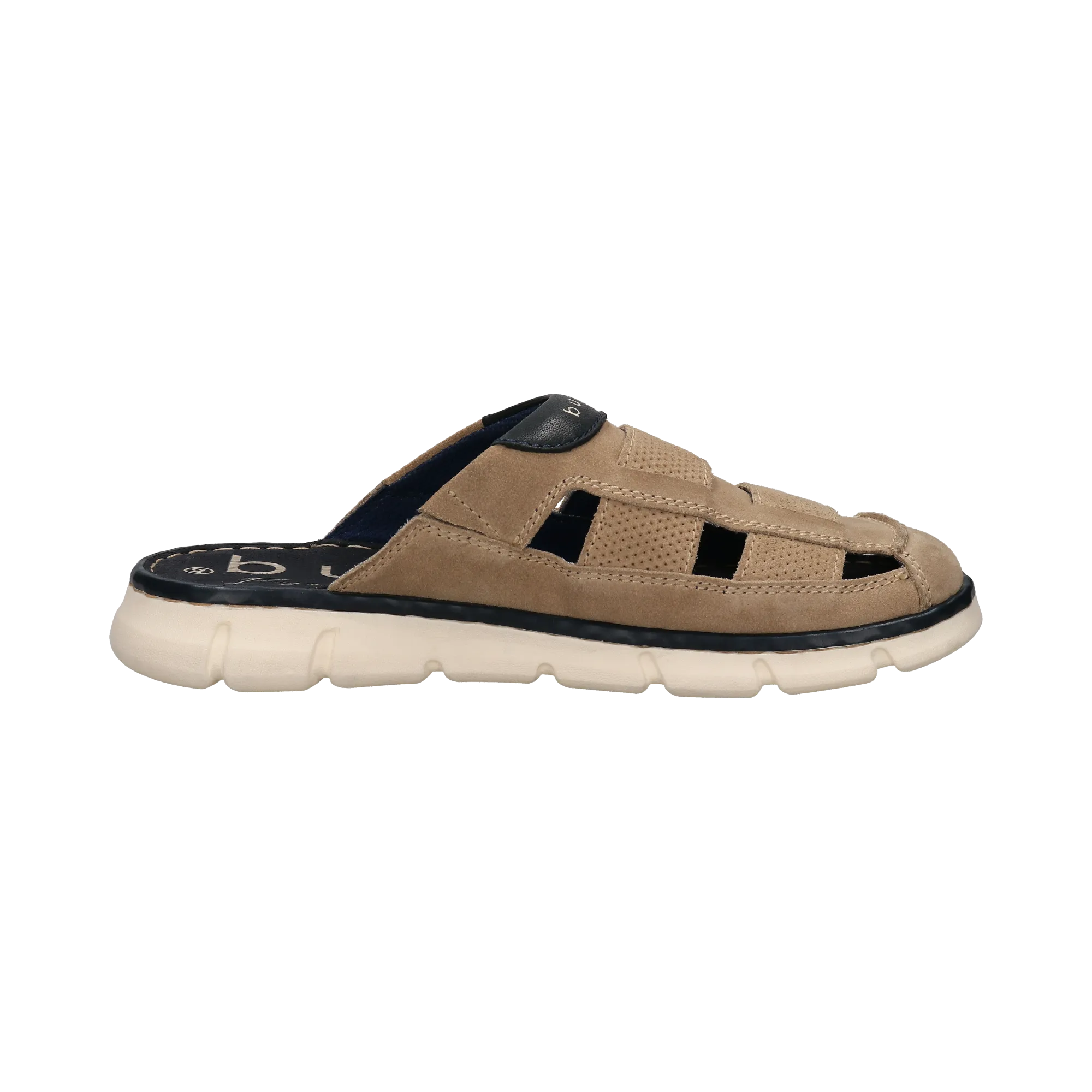 Leder Pantoletten beige