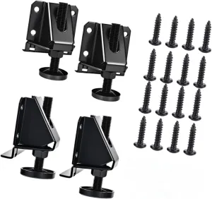 Leg Leveler Adjustable Premium Heavy Duty Easy Installation Leveling Feet Furniture Legs Levelers for Furniture Cabinets Sofa, 4 Sets