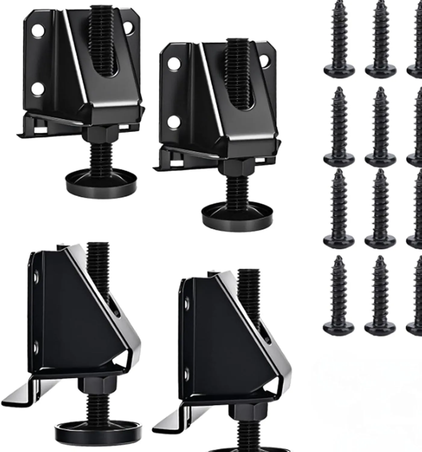 Leg Leveler Wardrobe Leg Adjusters Professional Leveling Feet Adjustable for Workbench Sofa Furniture Shelving Units, 4 Sets