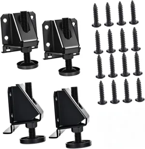 Leg Leveler Wardrobe Leg Adjusters Professional Leveling Feet Adjustable for Workbench Sofa Furniture Shelving Units, 4 Sets