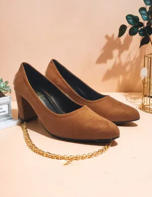 Light Brown Stylish Heel For Women