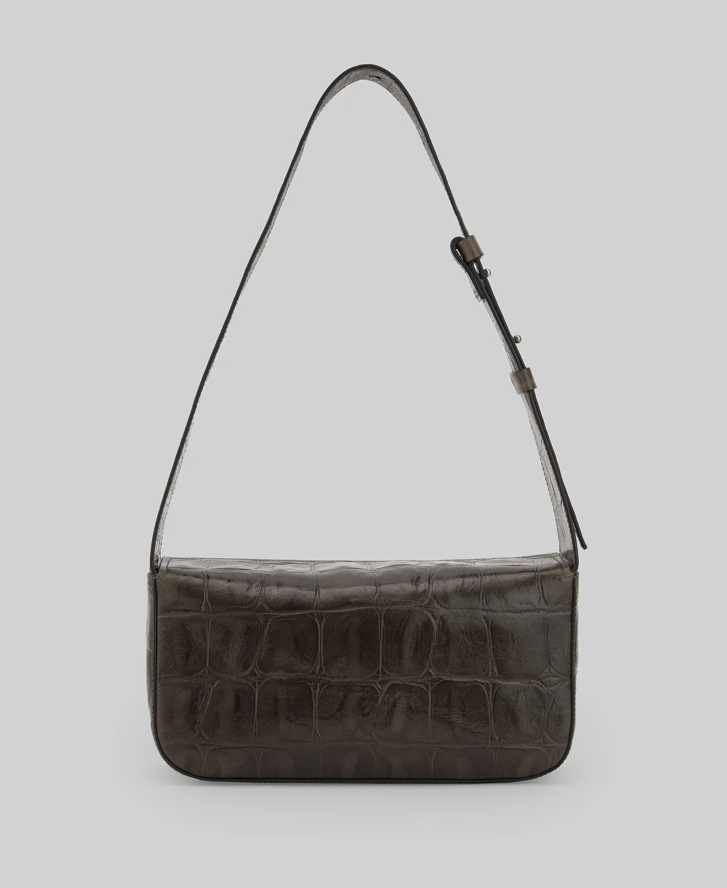 Light grey responsible leather coco bag for woman