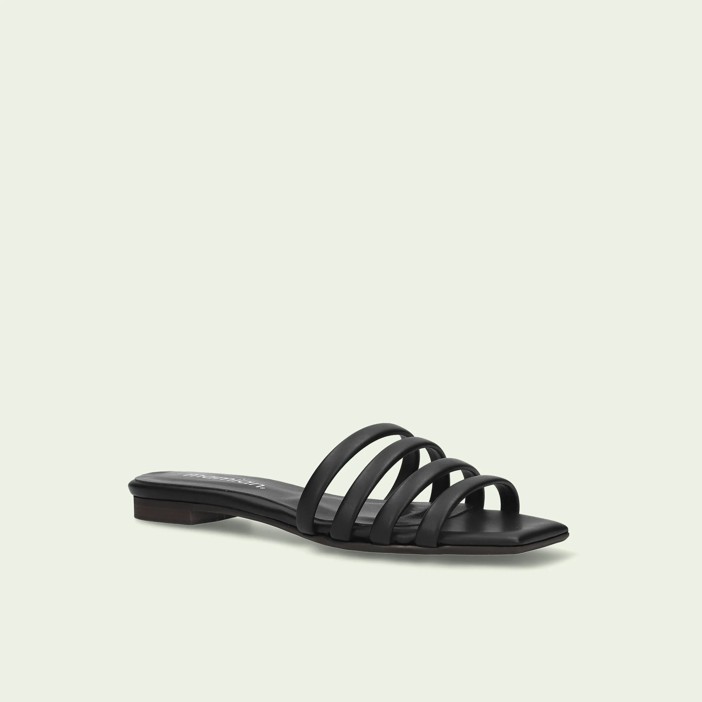 Limited special price 2,990 yen: Multiple strap flat mule (1238) black