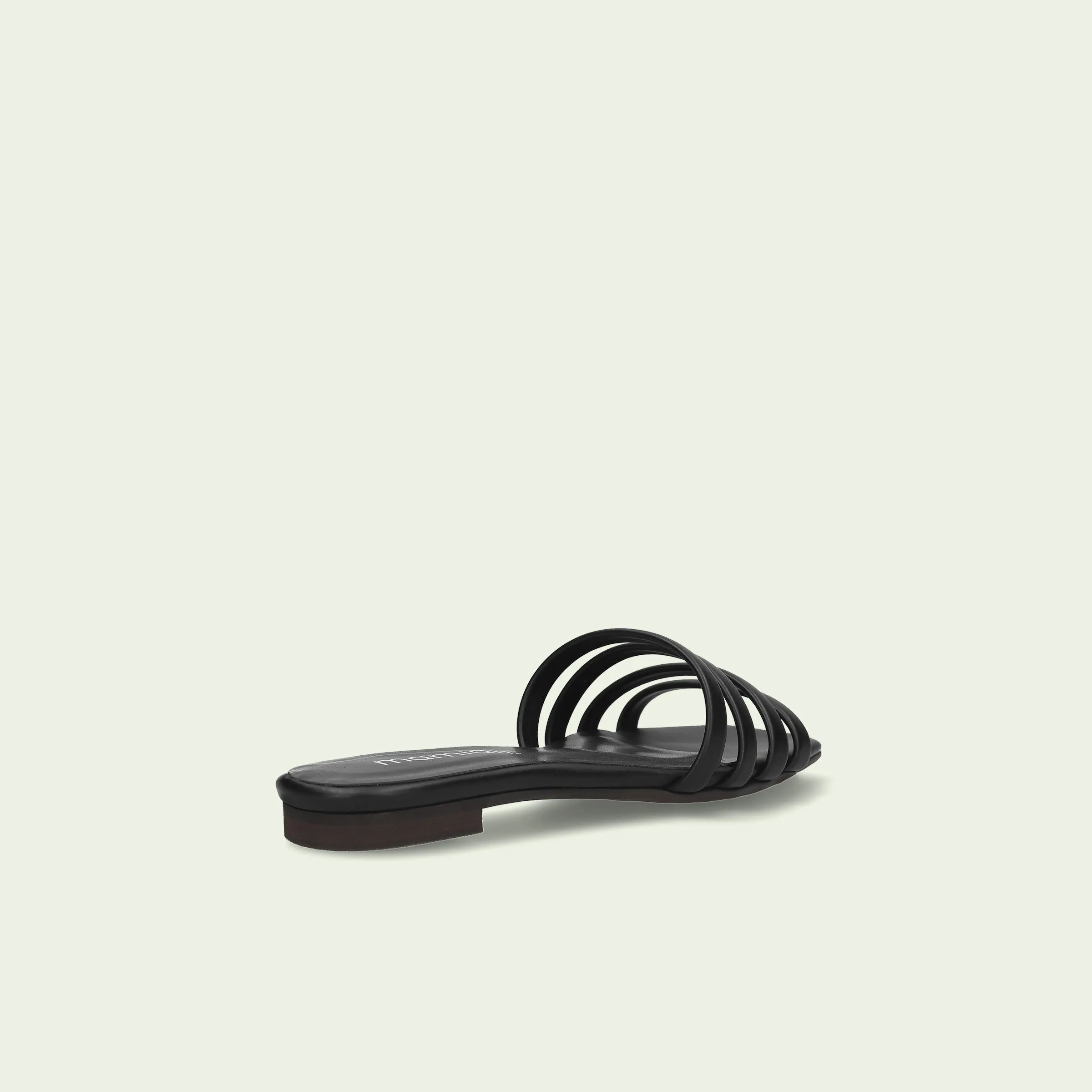 Limited special price 2,990 yen: Multiple strap flat mule (1238) black
