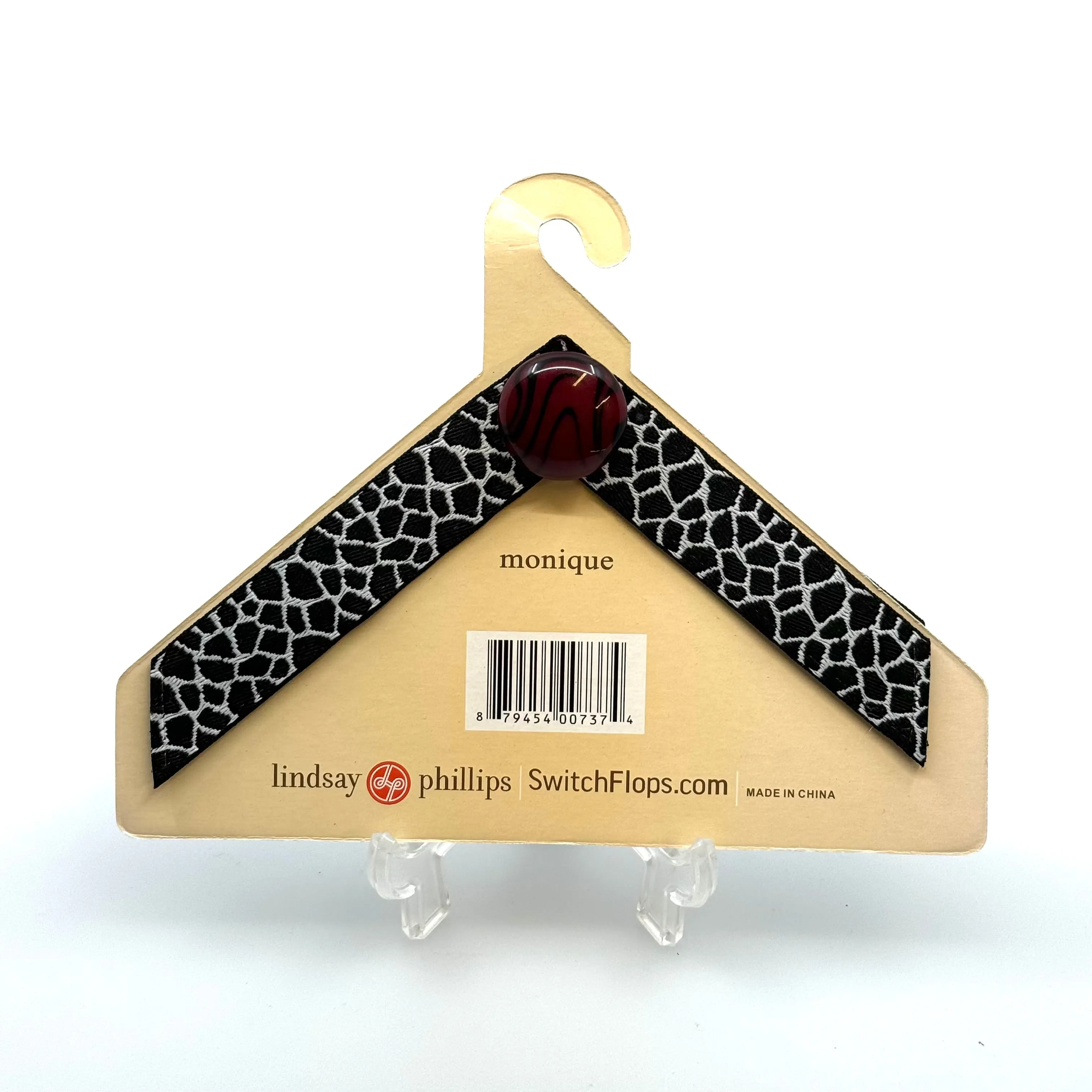 Lindsay Phillips Switchflops | 'Monique' Animal Print Flip-Flop Straps | Color: Black/White | Size: S | NEW