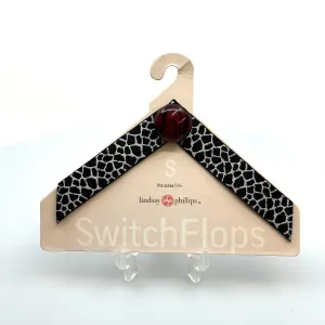 Lindsay Phillips Switchflops | 'Monique' Animal Print Flip-Flop Straps | Color: Black/White | Size: S | NEW