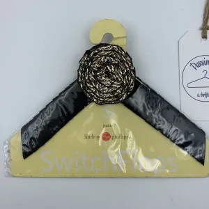 Lindsay Phillips Switchflops | 'Paris' Interchangeable Flip-Flop Straps | Color: Black/Gold | Size: S | NEW