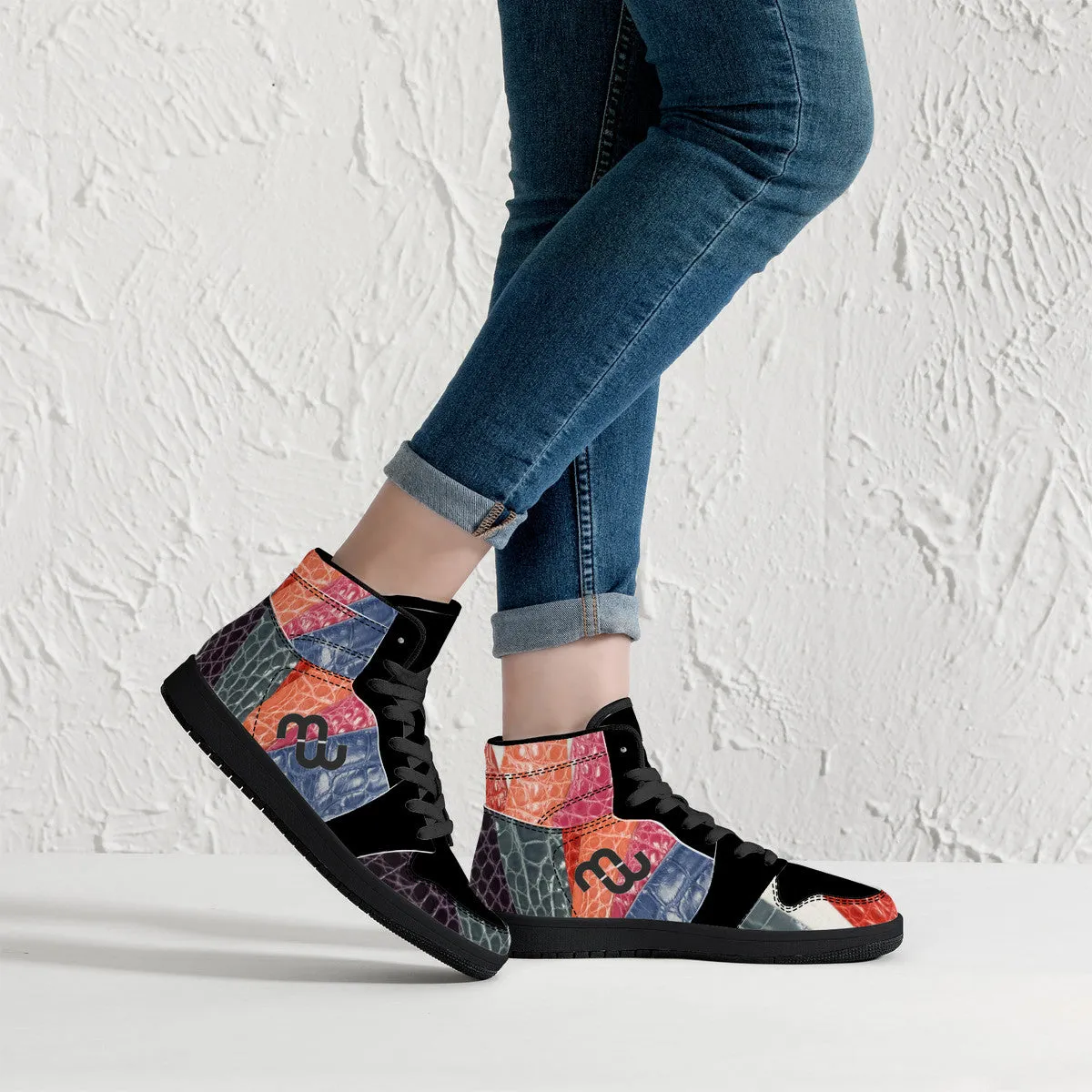 Local delivery Money Bottom High-Top Leather colors Sneakers D16 High-end design Bushae Leather Black - Synthetic
