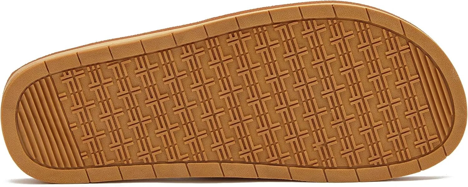 LONDON FOG Tyrone Men’s Thong Sandals, Athletic Flip Flops for Men Size 7 to 13 - Black, Tan, or Brown