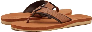 LONDON FOG Tyrone Men’s Thong Sandals, Athletic Flip Flops for Men Size 7 to 13 - Black, Tan, or Brown