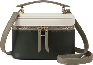 LOVEVOOK Crossbody Bag for Women, Top Handle Shoulder Pouch Purse Small PU Leather Satchel Handbag, Flap Box Bag for Ladies