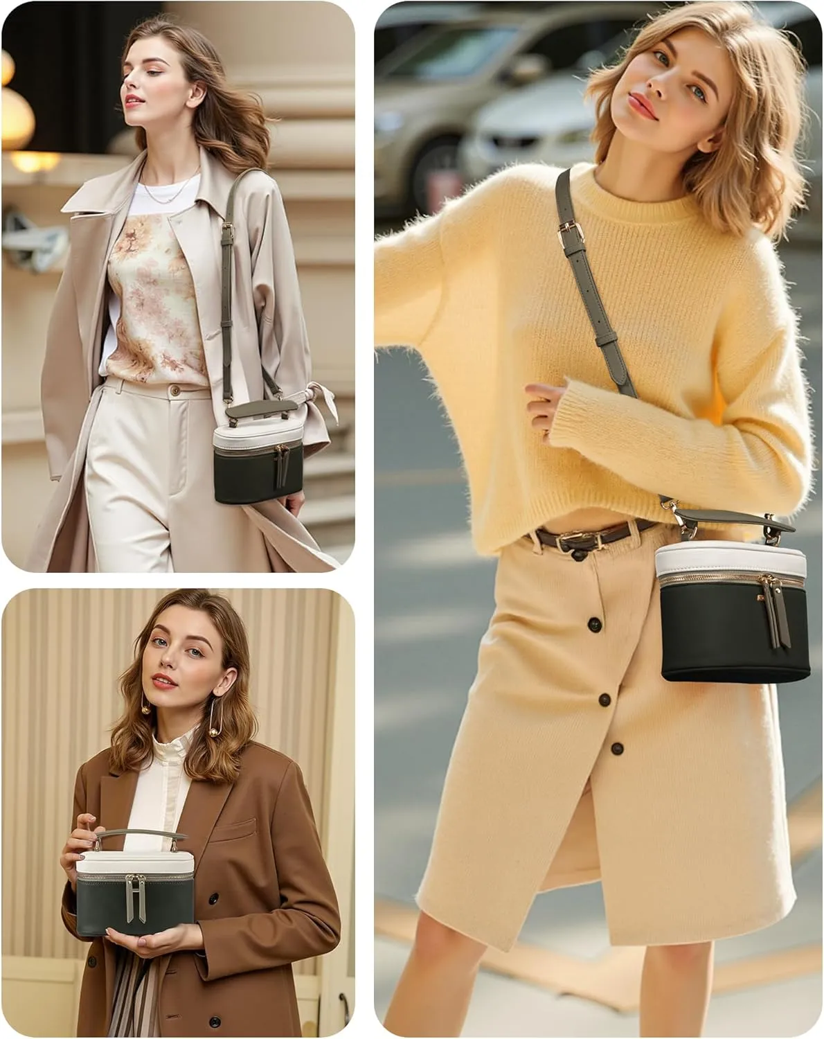 LOVEVOOK Crossbody Bag for Women, Top Handle Shoulder Pouch Purse Small PU Leather Satchel Handbag, Flap Box Bag for Ladies