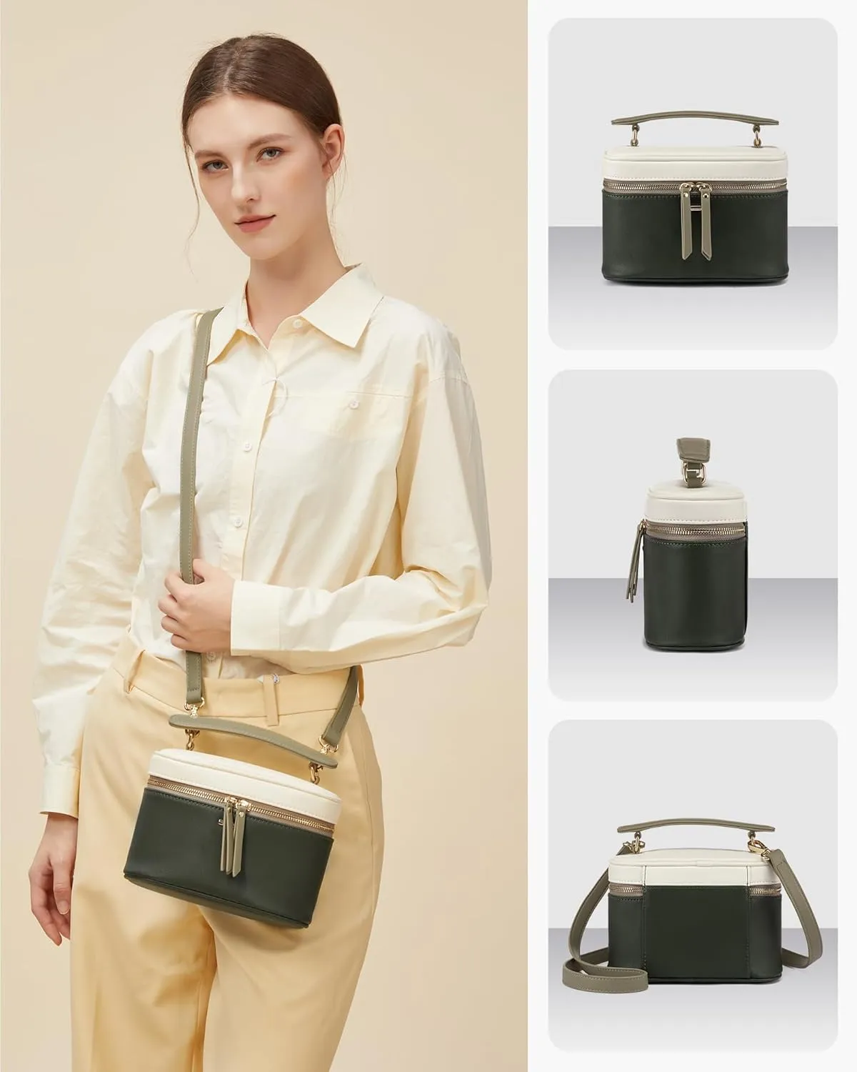 LOVEVOOK Crossbody Bag for Women, Top Handle Shoulder Pouch Purse Small PU Leather Satchel Handbag, Flap Box Bag for Ladies