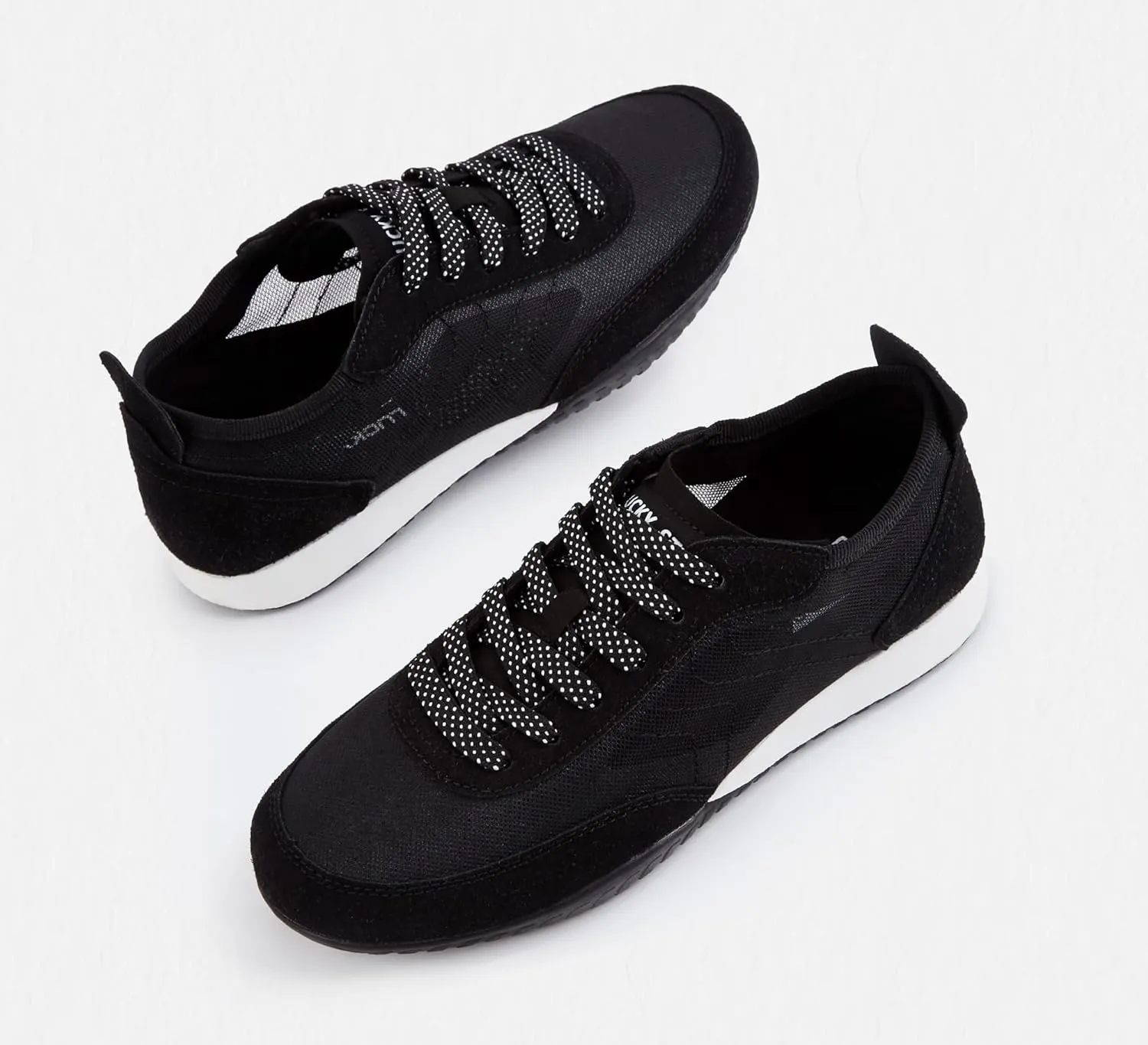 LUCKY STEP Women's Mesh Fashion Sneaker Colorblock Breathable Retro Lace-up Stylish Lifestyle Trendy Casual Walking Shoes