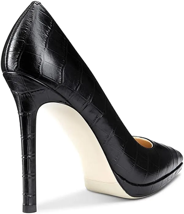 Lutalica W Women's Patent Leather Pointed Toe Sexy Platform High Heel Stiletto Dress Pumps for Party Nightclub Wedding