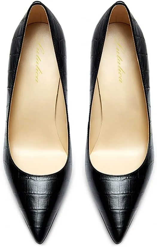 Lutalica W Women's Patent Leather Pointed Toe Sexy Platform High Heel Stiletto Dress Pumps for Party Nightclub Wedding