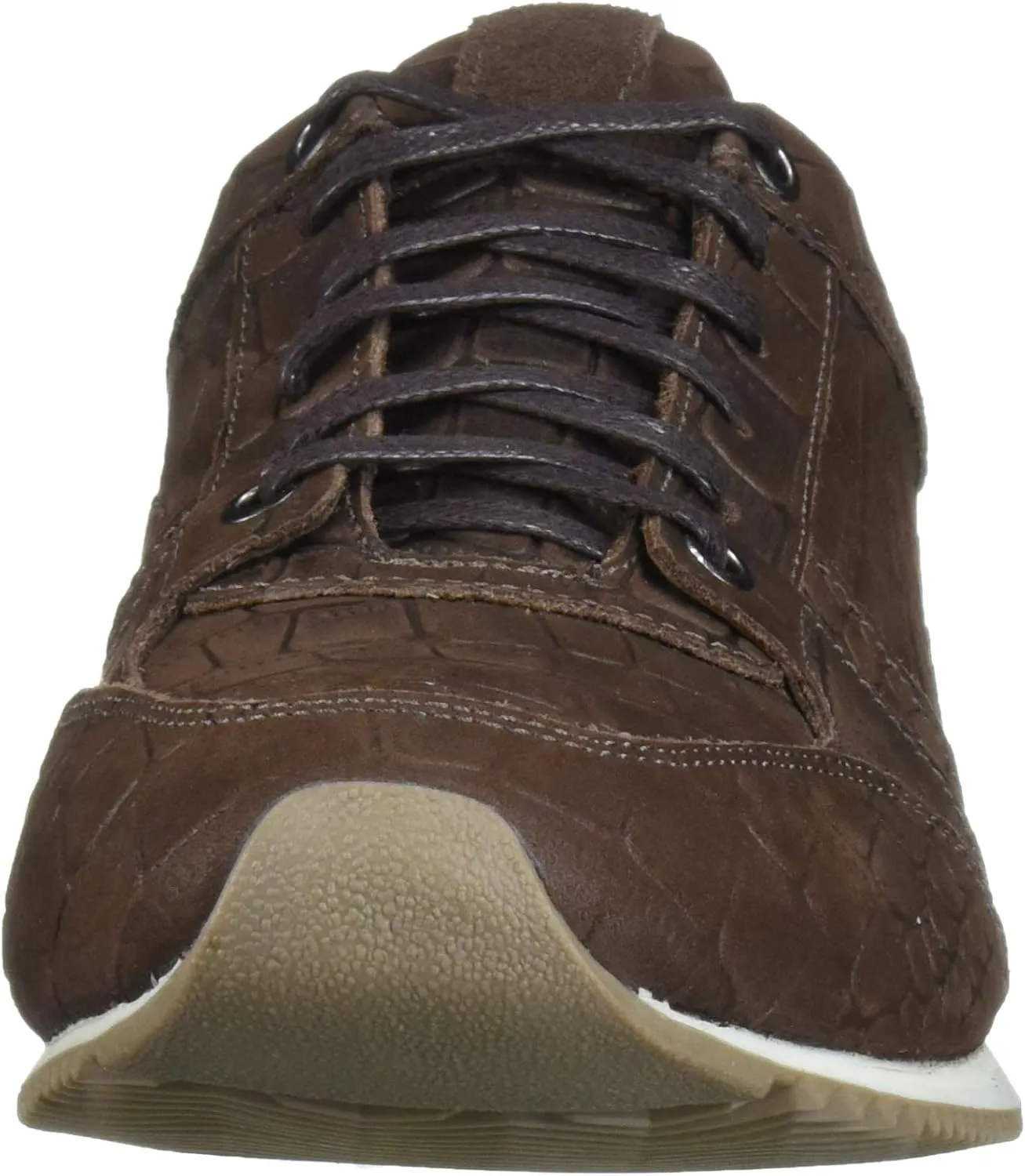 Marc Joseph New York Men's Leather Made in Brazil Luxury Fashion Trainer Croco Detail Sneaker