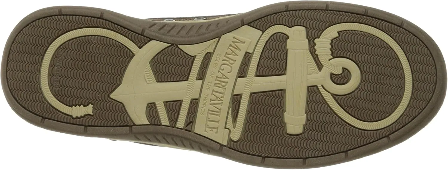 Margaritaville Mens Anchor Lace Boat Shoe, Light Tan, 9.5 US