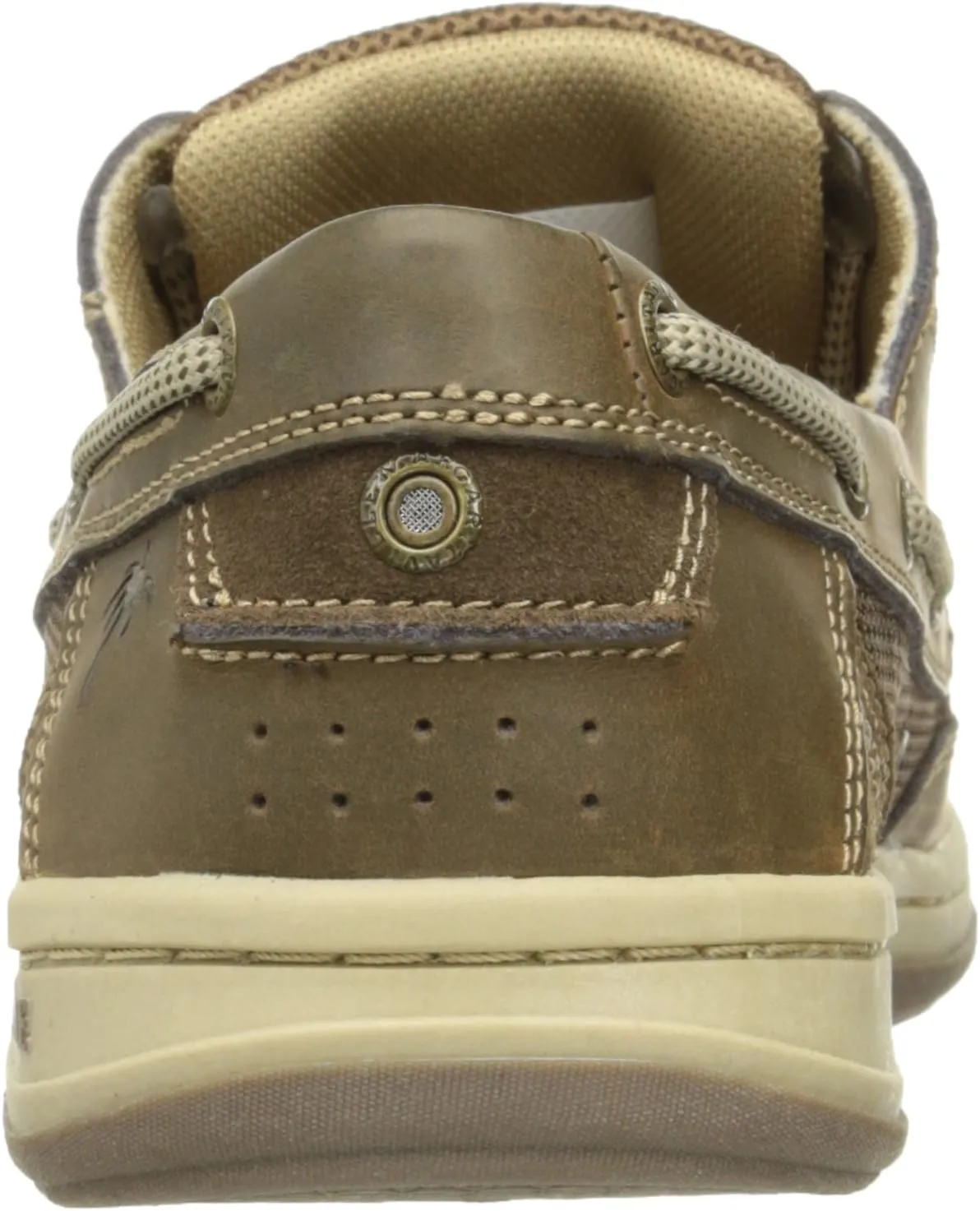 Margaritaville Mens Anchor Lace Boat Shoe, Light Tan, 9.5 US