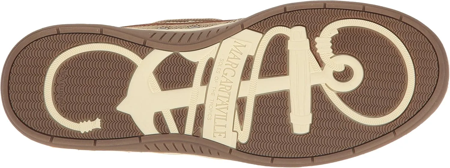 Margaritaville Mens Anchor Lace Boat Shoe, Light Tan, 9.5 US