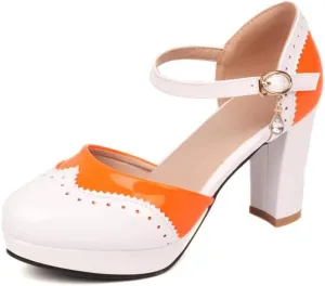 Mary Jane Heels for Women Bow Lolita Platform High Heels Kawaii Shoes Dress Round Toe Pumps