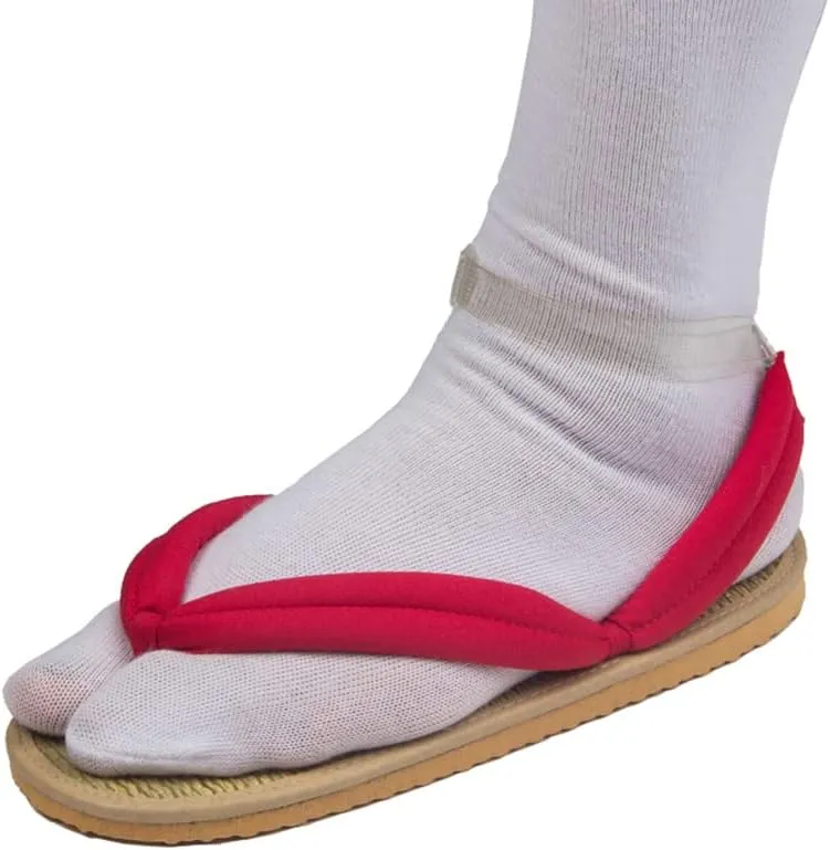 MEADOO Unisex Tanjirou Shinobu Zenitsu Cosplay Clog Shoes Kimetsu no Yaiba Cosplay Geta Sandals Prop Oshitari with Socks