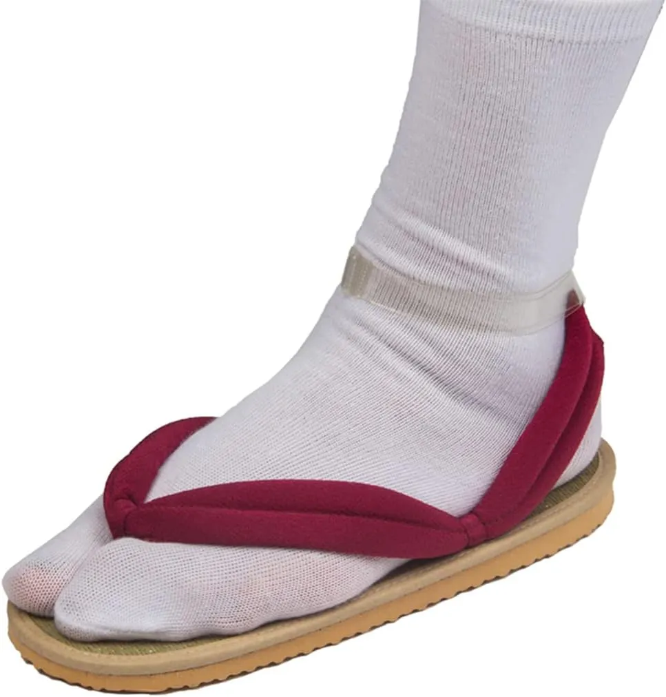 MEADOO Unisex Tanjirou Shinobu Zenitsu Cosplay Clog Shoes Kimetsu no Yaiba Cosplay Geta Sandals Prop Oshitari with Socks