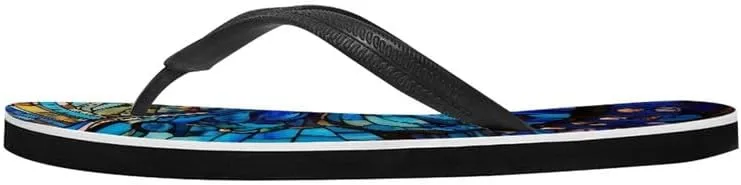 Men Hawaii Flip Flop Sandal Geometry Lightweight Thong Sandals Xmas Santa Claus Unisex Bathroom Orthotic Flip Flops