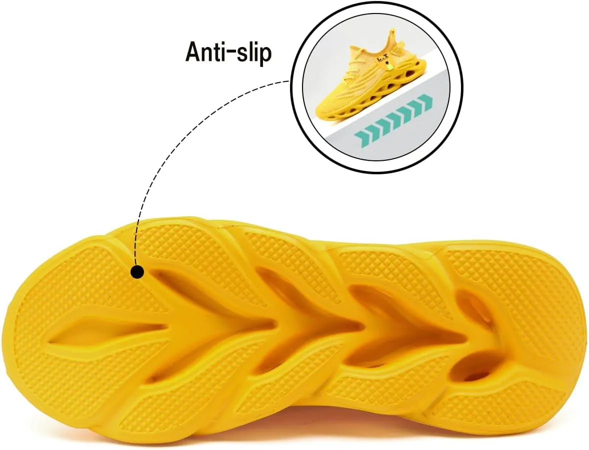 Men Running Shoes Men's Tennis Shoes Lightweight Breathable Fashion Sneakers Non Slip Workout Gym Shoes for Running Black