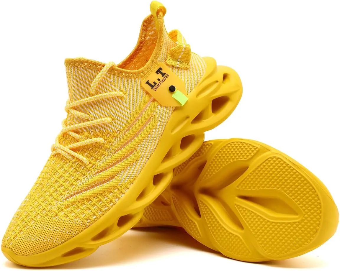 Men Running Shoes Men's Tennis Shoes Lightweight Breathable Fashion Sneakers Non Slip Workout Gym Shoes for Running Black