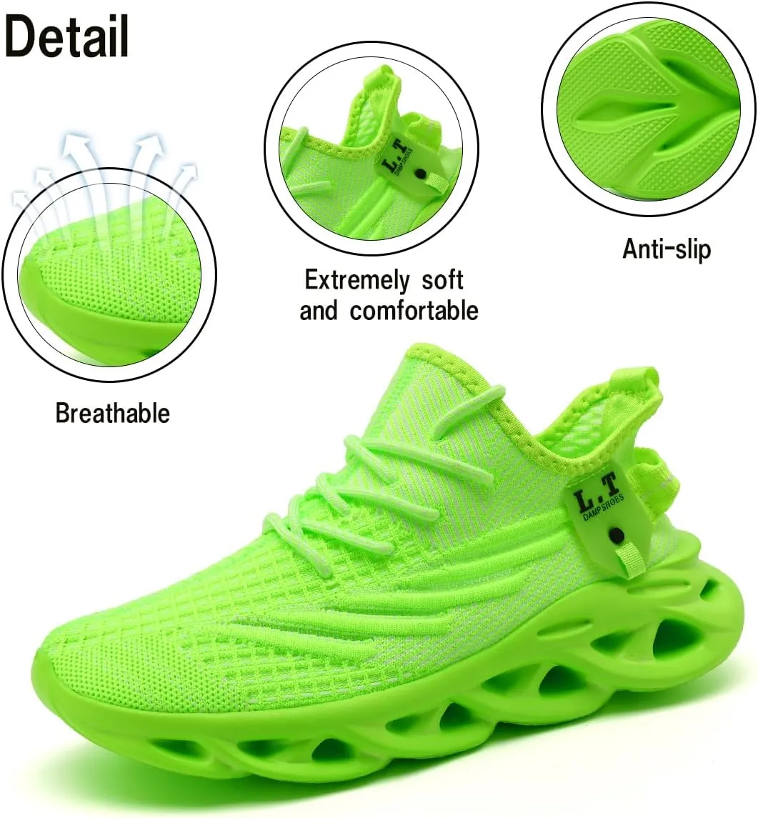 Men Running Shoes Men's Tennis Shoes Lightweight Breathable Fashion Sneakers Non Slip Workout Gym Shoes for Running Black