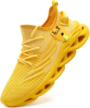 Men Running Shoes Men's Tennis Shoes Lightweight Breathable Fashion Sneakers Non Slip Workout Gym Shoes for Running Black