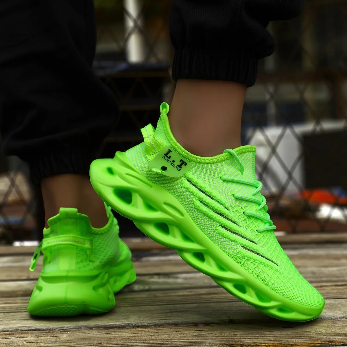 Men Running Shoes Men's Tennis Shoes Lightweight Breathable Fashion Sneakers Non Slip Workout Gym Shoes for Running Black
