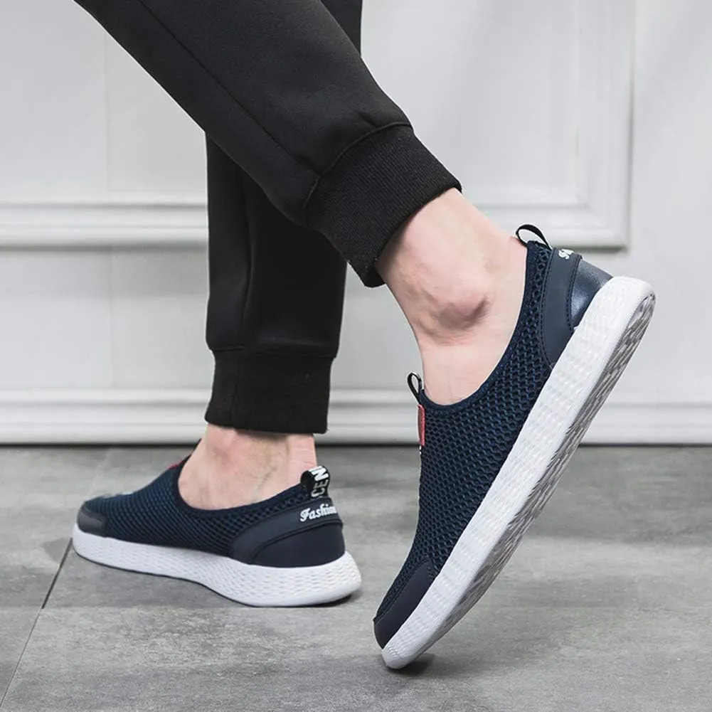 Men Summer Breathable Loafers Fashion Mesh Casual Lightweight Hollow Shoes Comfortable Outdoor Driving Flat Stylish Moccasin