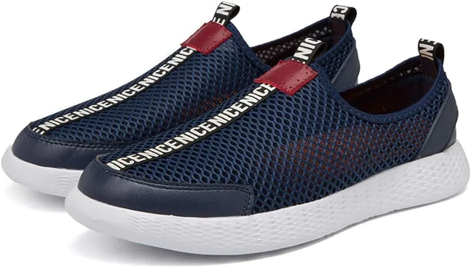 Men Summer Breathable Loafers Fashion Mesh Casual Lightweight Hollow Shoes Comfortable Outdoor Driving Flat Stylish Moccasin