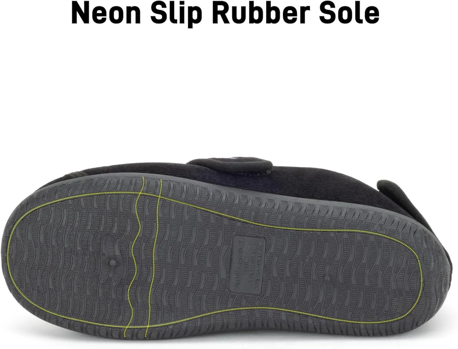 Men's 80-D Memory Foam Adjustable Wide Diabetic Slippers for Swollen Feet, Edema, Arthritis, Elderly Indoor/Outdoor