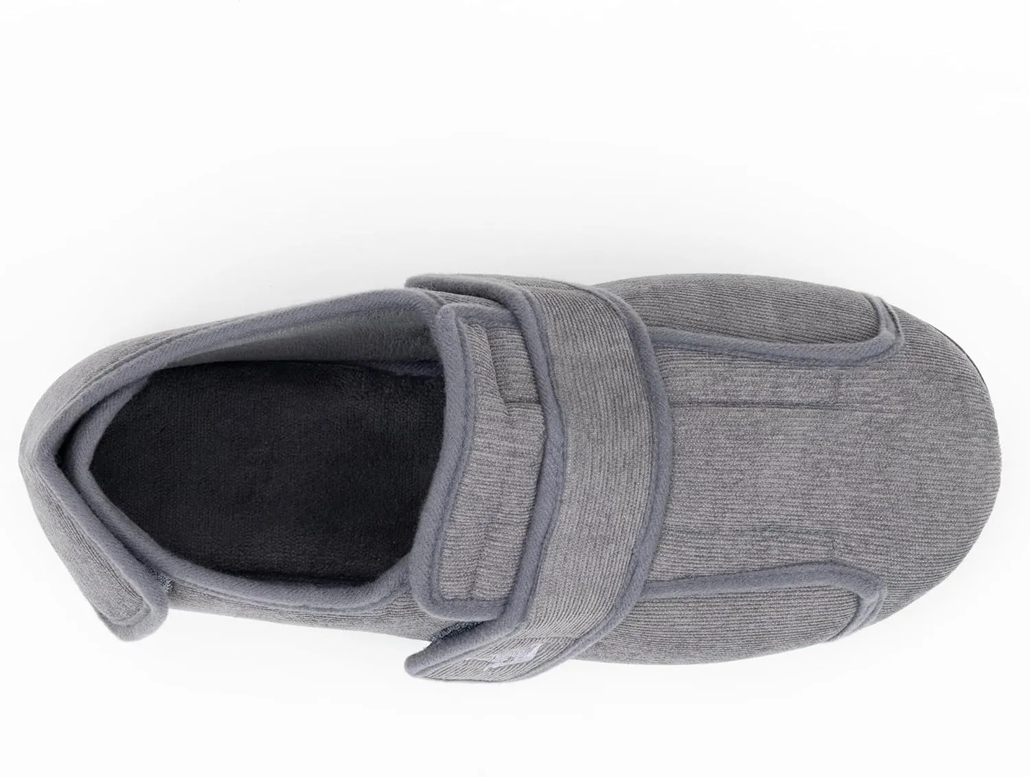 Men's 80-D Memory Foam Adjustable Wide Diabetic Slippers for Swollen Feet, Edema, Arthritis, Elderly Indoor/Outdoor