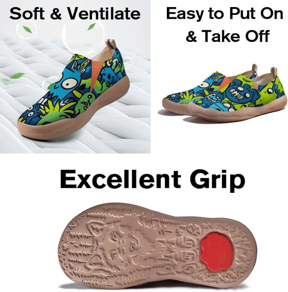 Men's Art Design Sneakers, Slip-on Casual Loafers, Stylish, Light and Comfortable Sports Shoes Size 7-13