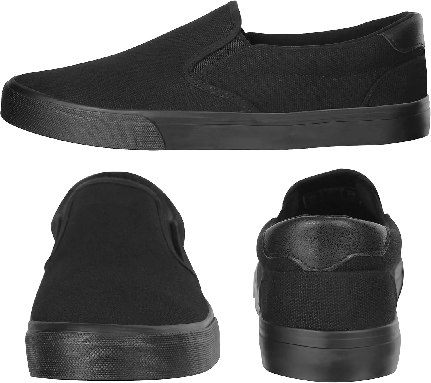 Men's Black Classic Low Top Shoes Canvas Fashion Sneaker with Soft Insole Causal Dress Shoes for Men Comfortable Walking Shoes