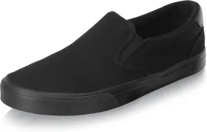 Men's Black Classic Low Top Shoes Canvas Fashion Sneaker with Soft Insole Causal Dress Shoes for Men Comfortable Walking Shoes